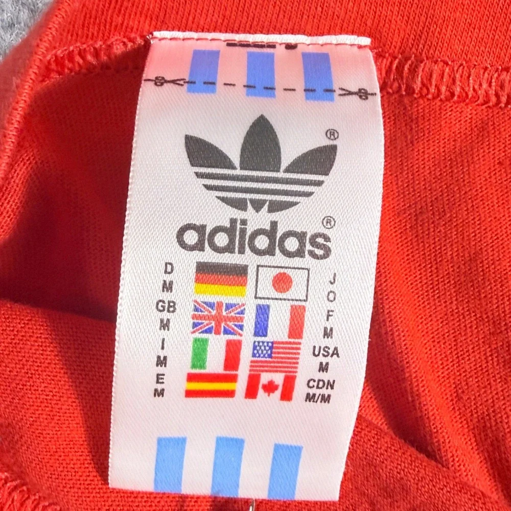 Vintage Authentic Adidas Originals Amsterdam Tee Red Windmill Graphic 2006 M NWT